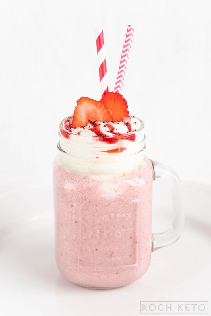 Keto Erdbeer Milchshake Bild #1