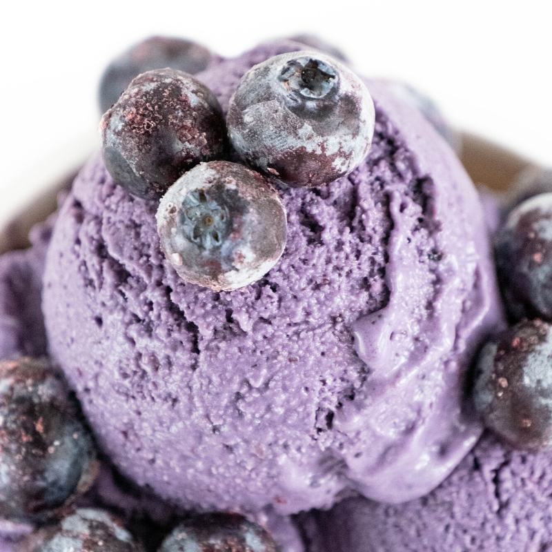 Fruchtiges Low Carb Keto Blaubeereis ohne Zucker zum Selbermachen Mobile Featured Image