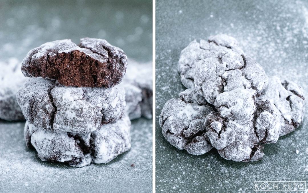 Keto Chocolate Crinkle Cookies Desktop Featured Image