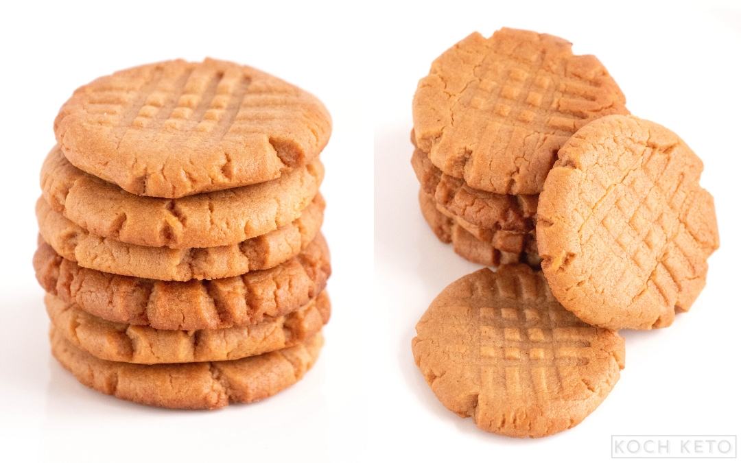 Die einfachsten Low Carb Erdnussbutter Kekse - Cookies & Plätzchen ohne Zucker Desktop Featured Image