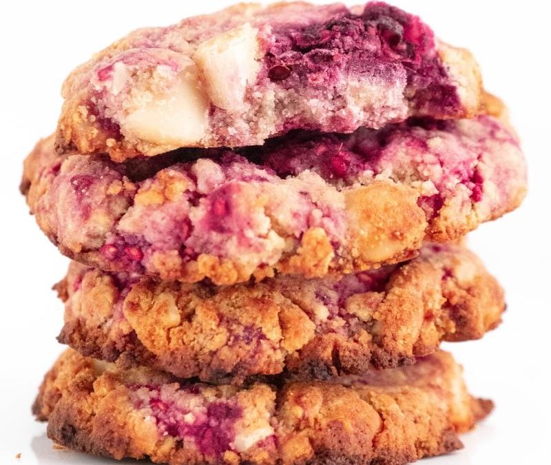 Keto Himbeer Macadamia Kekse