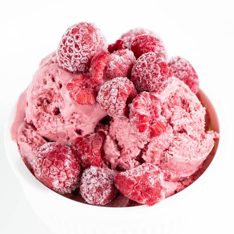 Fruchtiges Low Carb Keto Himbeereis ohne Zucker zum Selbermachen Mobile Featured Image