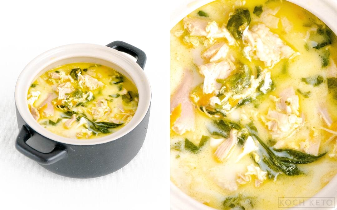 Einfache Low Carb Keto Hühnersuppe ohne Nudeln & ohne Kohlenhydrate Desktop Featured Image