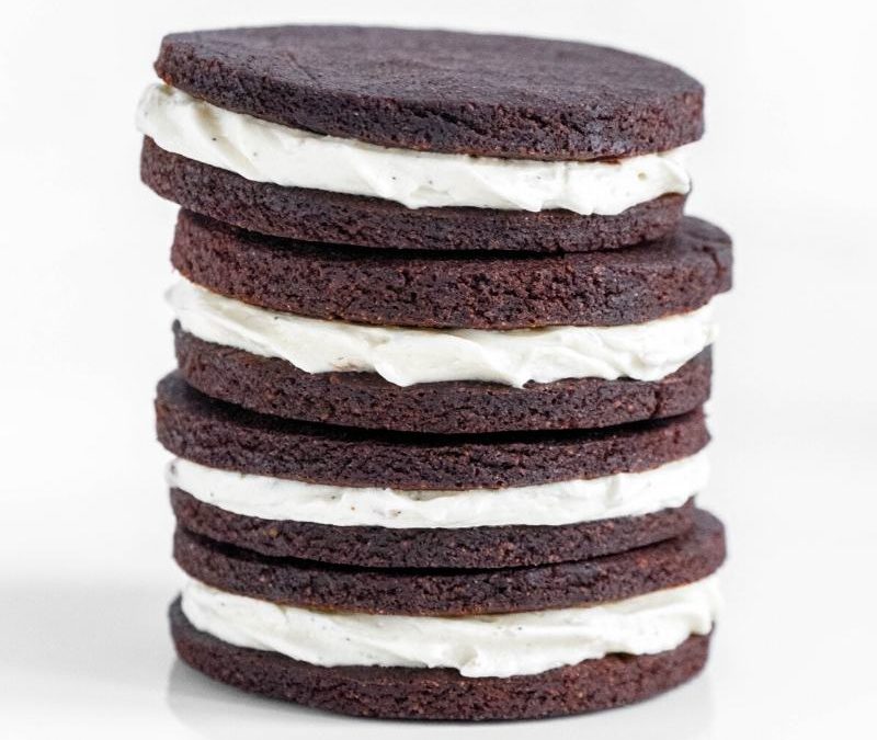 Keto Vanillecreme Schoko Kekse