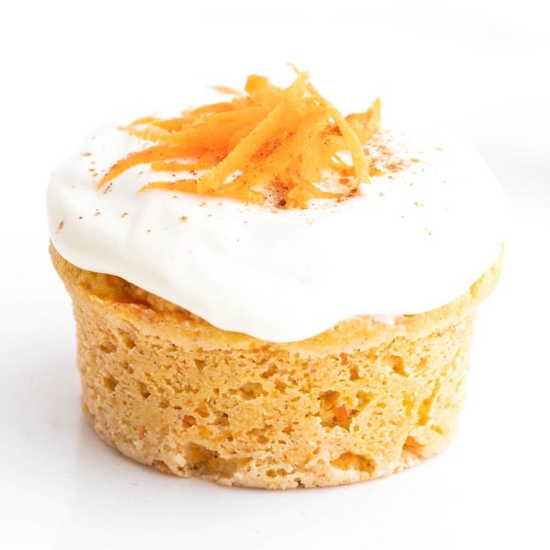 10-Minuten Low Carb Karottenkuchen aus der Tasse ohne Zucker und ohne Mehl Mobile Featured Image