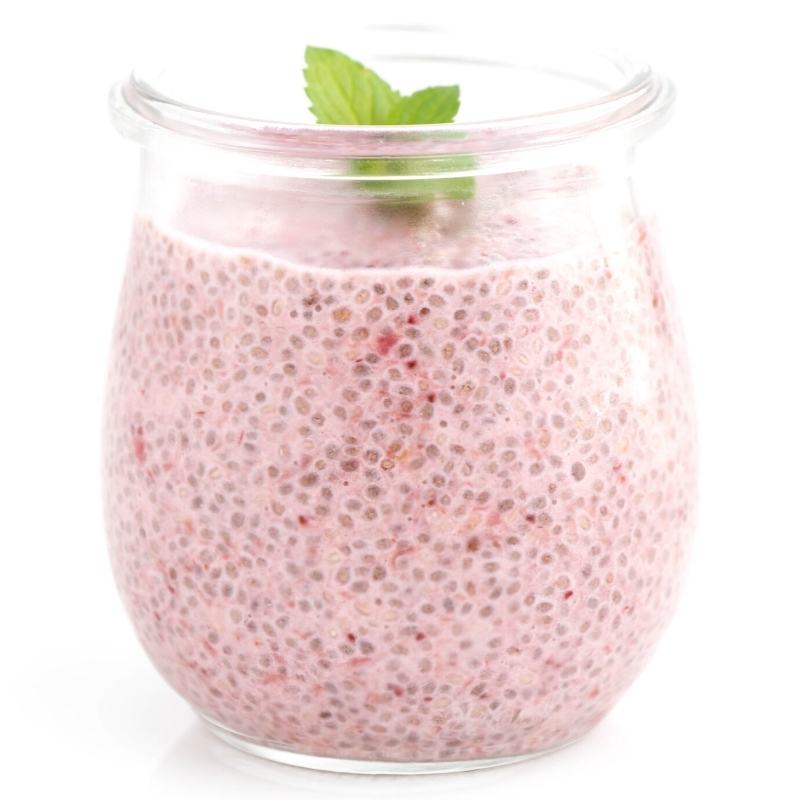 Keto Erdbeer Chia Pudding Mobile Featured Image