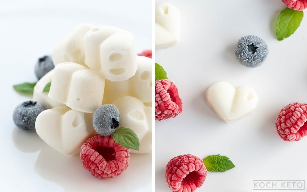 Keto Frozen Joghurt Fat Bombs Desktop Image Collage