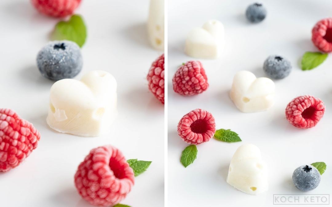 Einfache Low Carb Keto Joghurt Eis-Häppchen ohne Zucker Desktop Featured Image