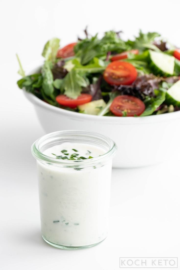Einfaches Low Carb Joghurt Salatdressing | Koch Keto