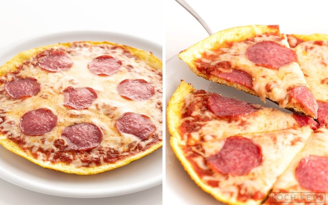 Perfektes Frühstück: Gesundes Low Carb Keto Pizza Omelette Desktop Featured Image