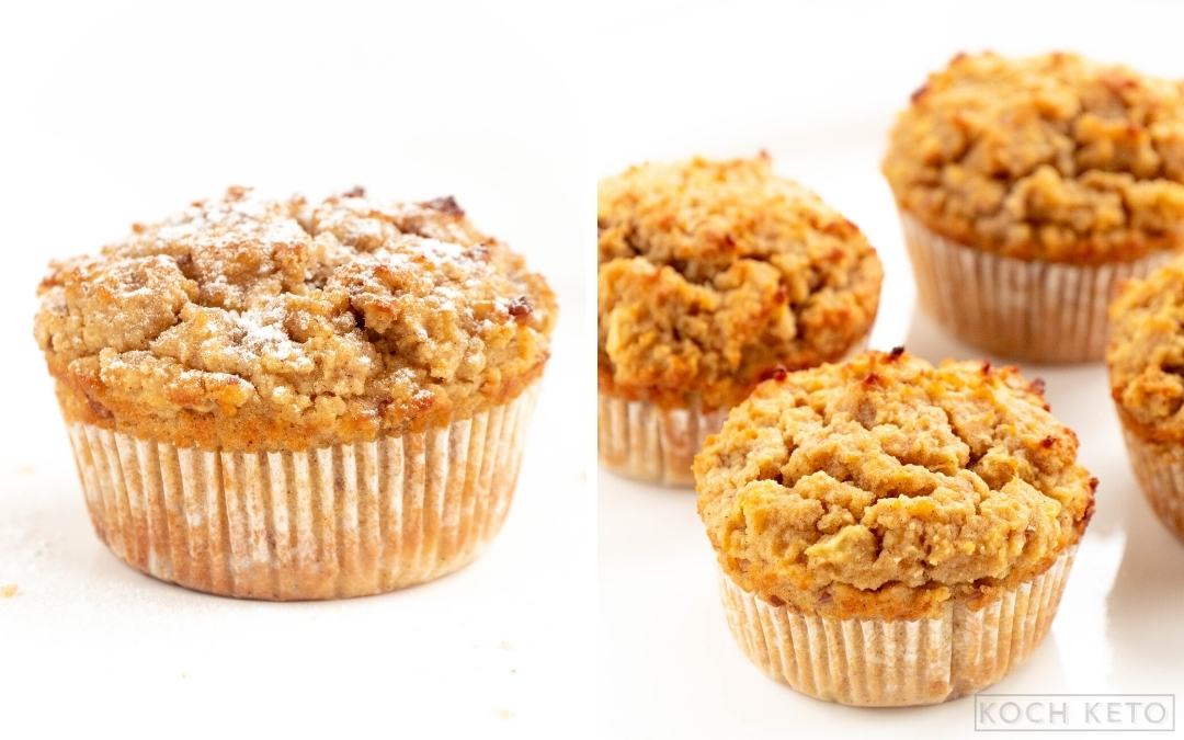 Gesunde Low Carb Apfel-Zimt-Muffins ohne Zucker Desktop Featured Image