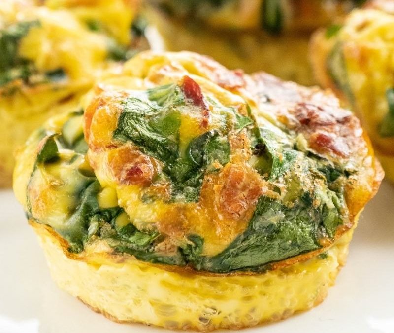 Keto Bacon & Spinat Ei-Muffins