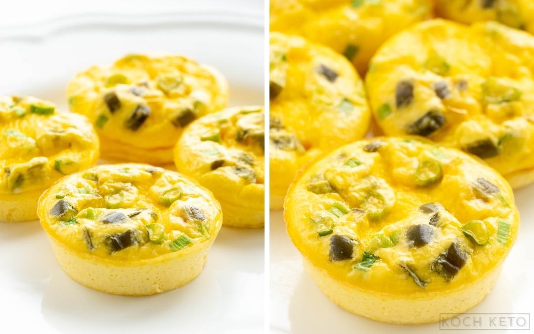 Pikant-würzige Low Carb Keto Jalapeno Ei-Muffins mit Käse Desktop Featured Image
