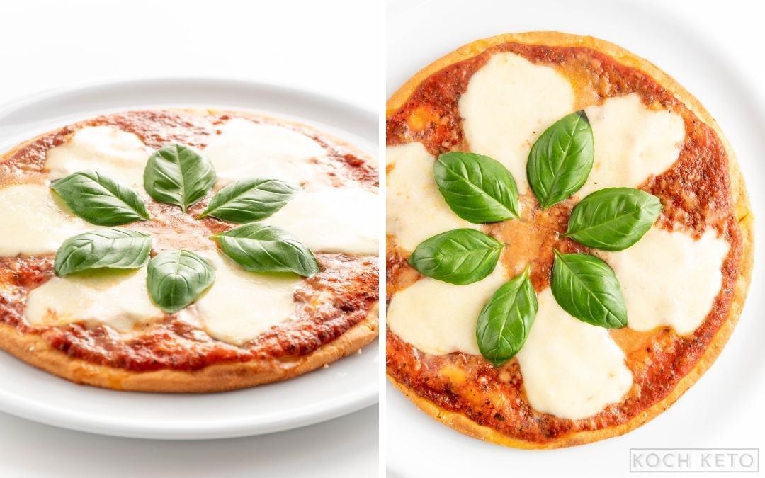 Low Carb Keto Margherita Pizza - der Klassiker ohne Mehl und ohne Kohlenhydrate Desktop Featured Image