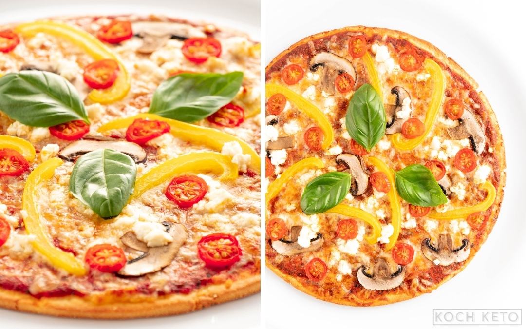 Keto Veggie Pizza Desktop Image Collage