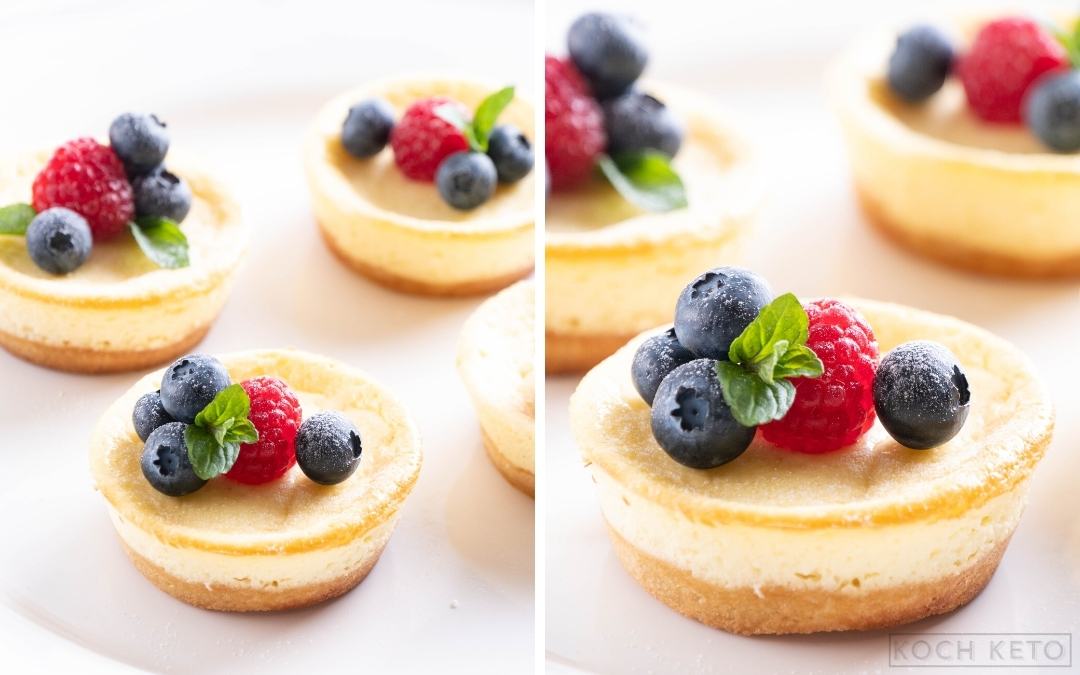 Einfache Low Carb und Keto Cheesecake Muffins ohne Zucker und ohne Mehl Desktop Featured Image