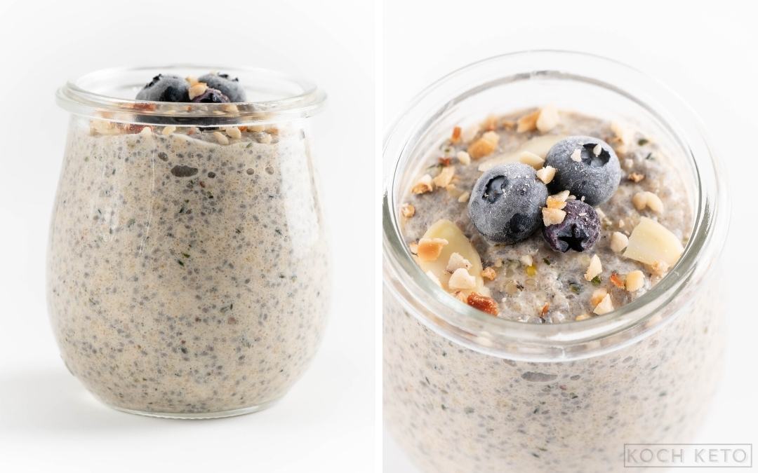 5-Minuten Low Carb Keto Overnight Oats ohne Kohlenhydrate Desktop Featured Image