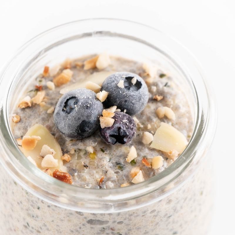 5-Minuten Low Carb Keto Overnight Oats ohne Kohlenhydrate Mobile Featured Image