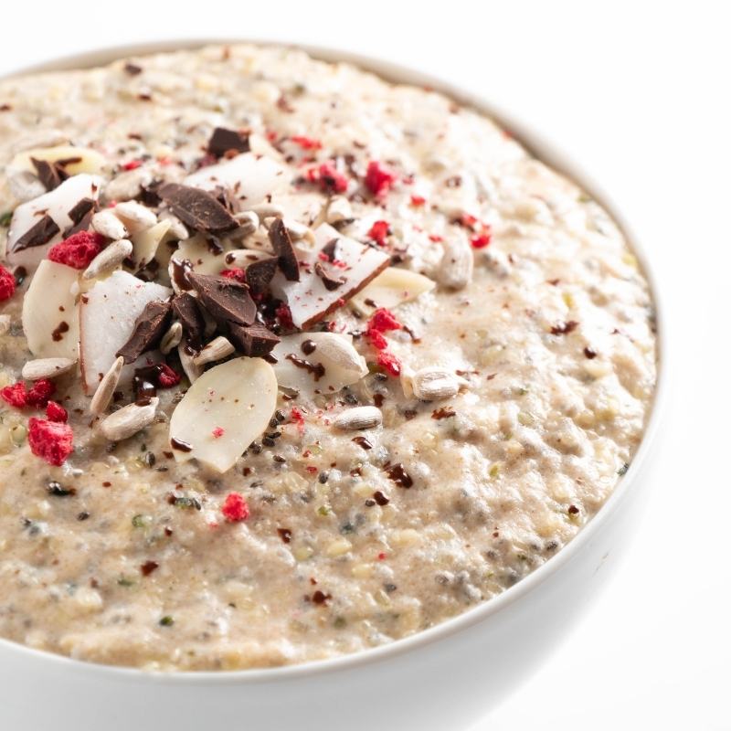 Super einfaches Keto Porridge ohne Kohlenhydrate - Low Carb Haferbrei ohne Haferflocken Mobile Featured Image