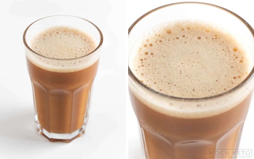 Gesunder Keto Bulletproof Kaffee mit Butter & Kokosöl ohne Mixer selber machen Desktop Image Collage
