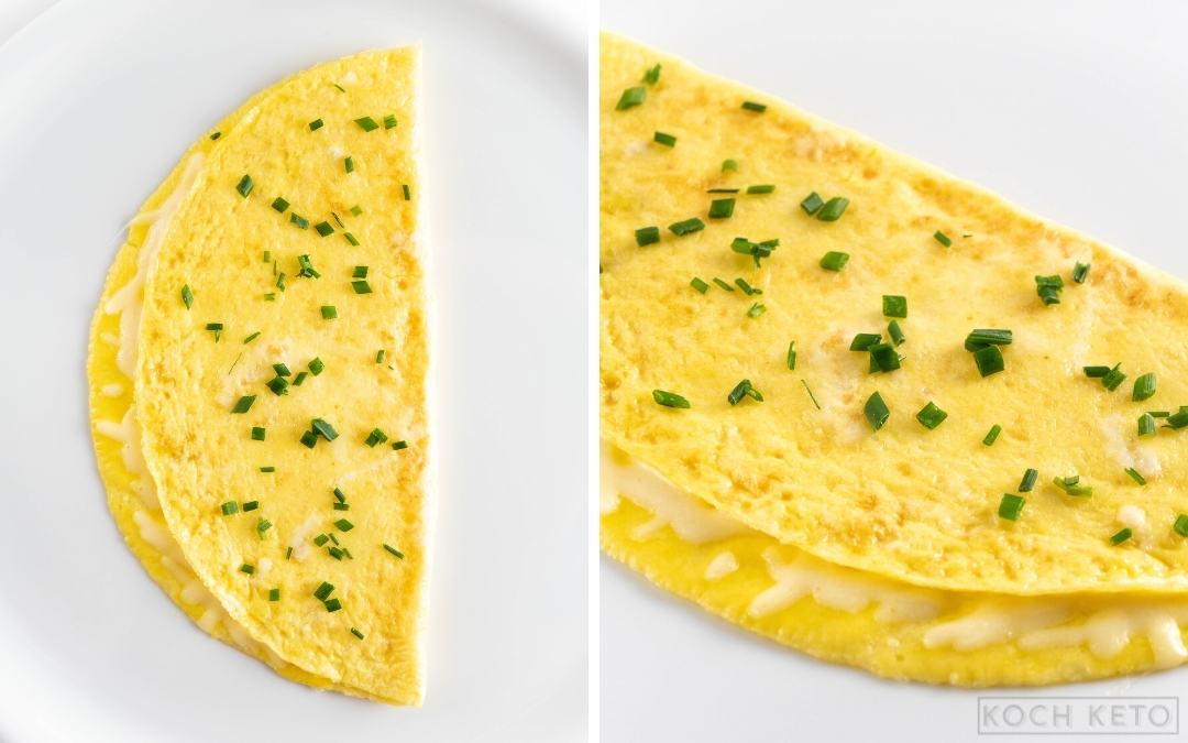 Super einfaches Keto & Low Carb Omelette mit Käse ohne Kohlenhydrate Desktop Image Collage