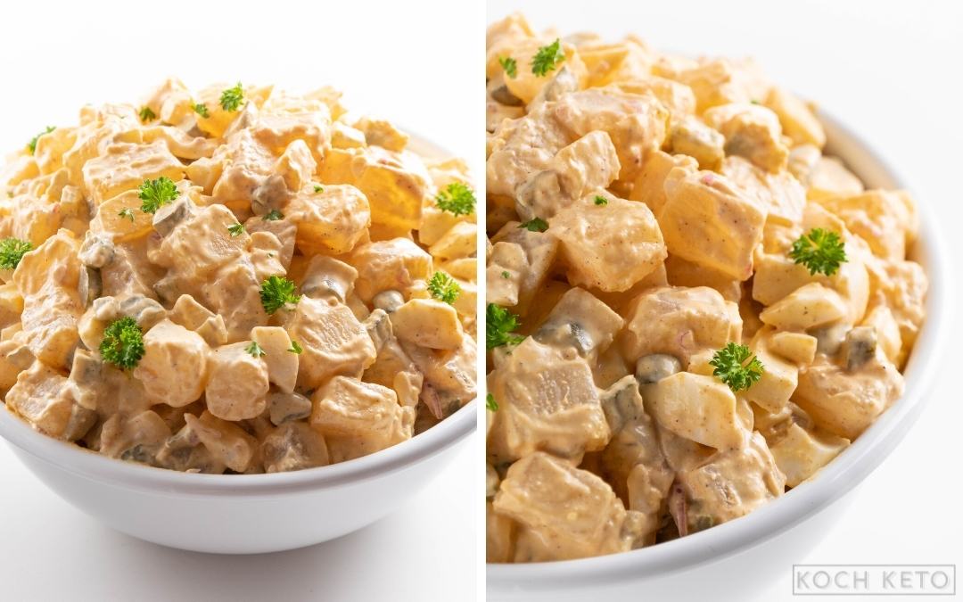Falscher Keto Kartoffelsalat mit Rettich oder Kohlrabi Desktop Featured Image
