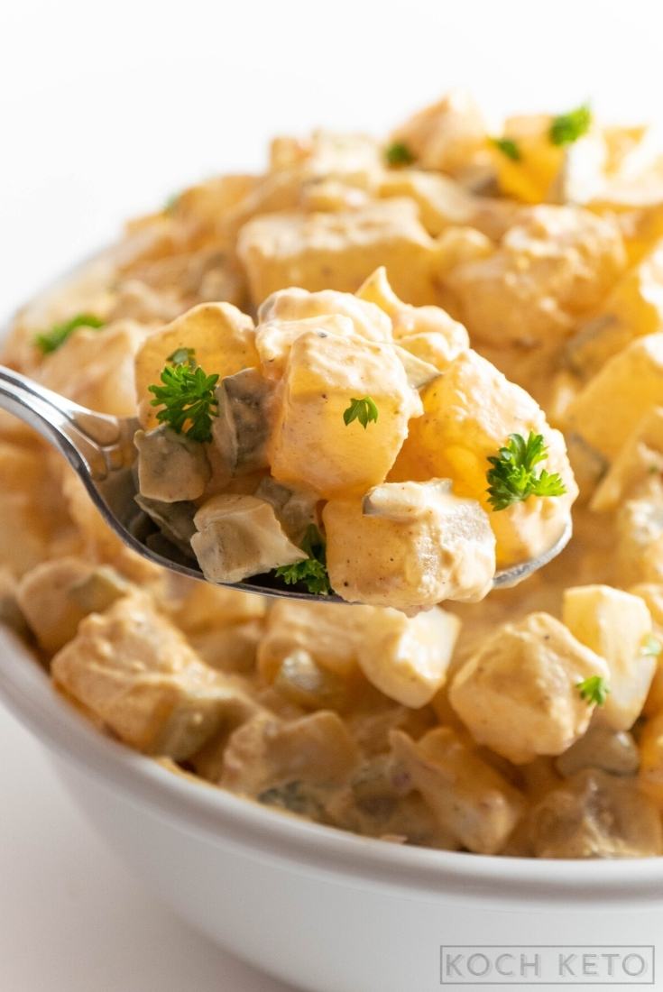 Falscher Keto Kartoffelsalat mit Rettich oder Kohlrabi Image #1