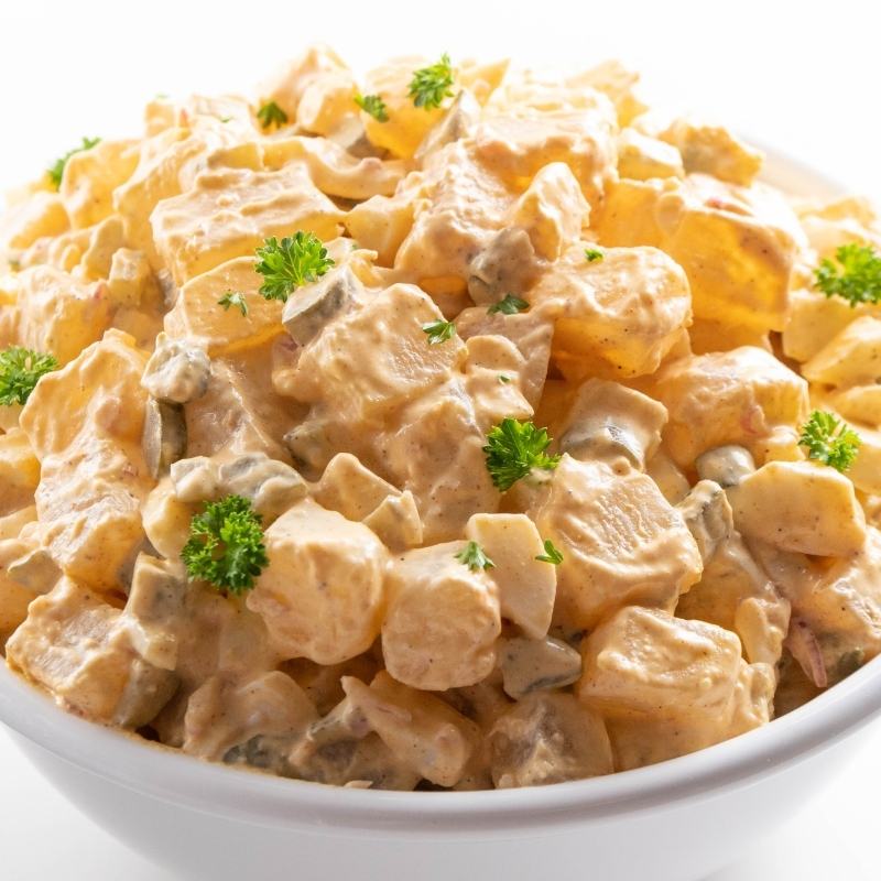 Falscher Keto Kartoffelsalat mit Rettich oder Kohlrabi Mobile Featured Image