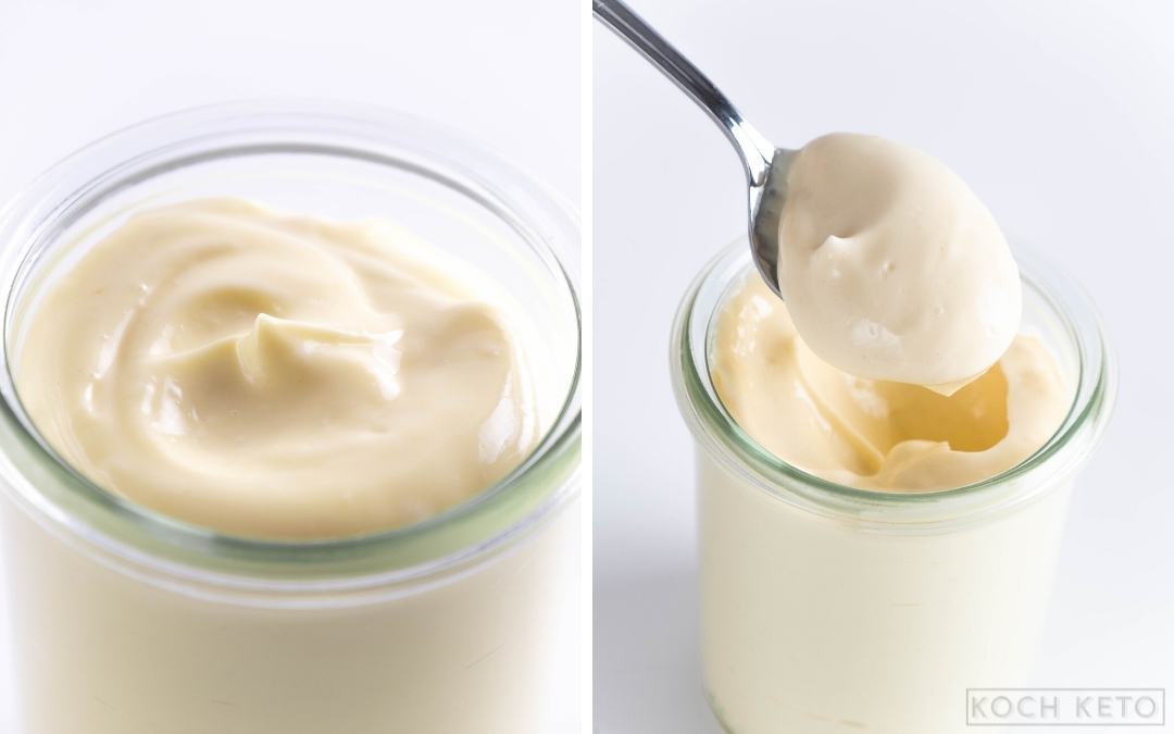 Gesunde & einfache Keto Mayonnaise ohne Zucker, ohne Sonnenblumenöl & ohne Kohlenhydrate selber machen Desktop Featured Image