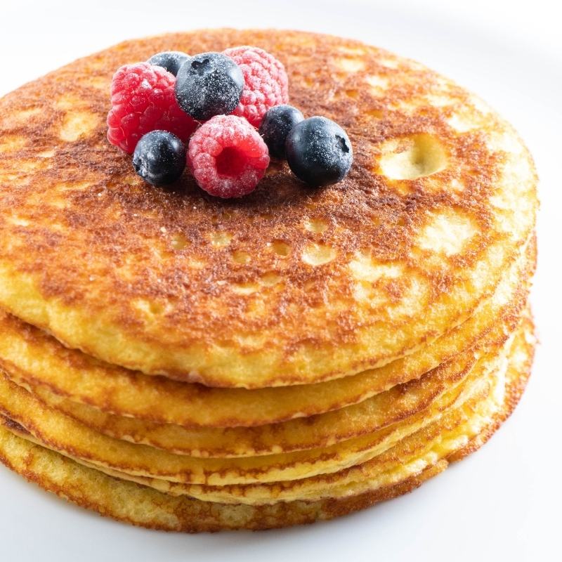 Gesunde fluffige Keto Pfannkuchen ohne Mehl, ohne Zucker & ohne Kohlenhydrate Mobile Featured Image