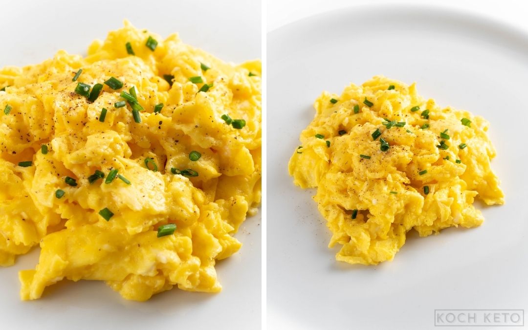 Super einfaches Low Carb & Keto Rührei zum Frühstück ohne Kohlenhydrate Desktop Image Collage