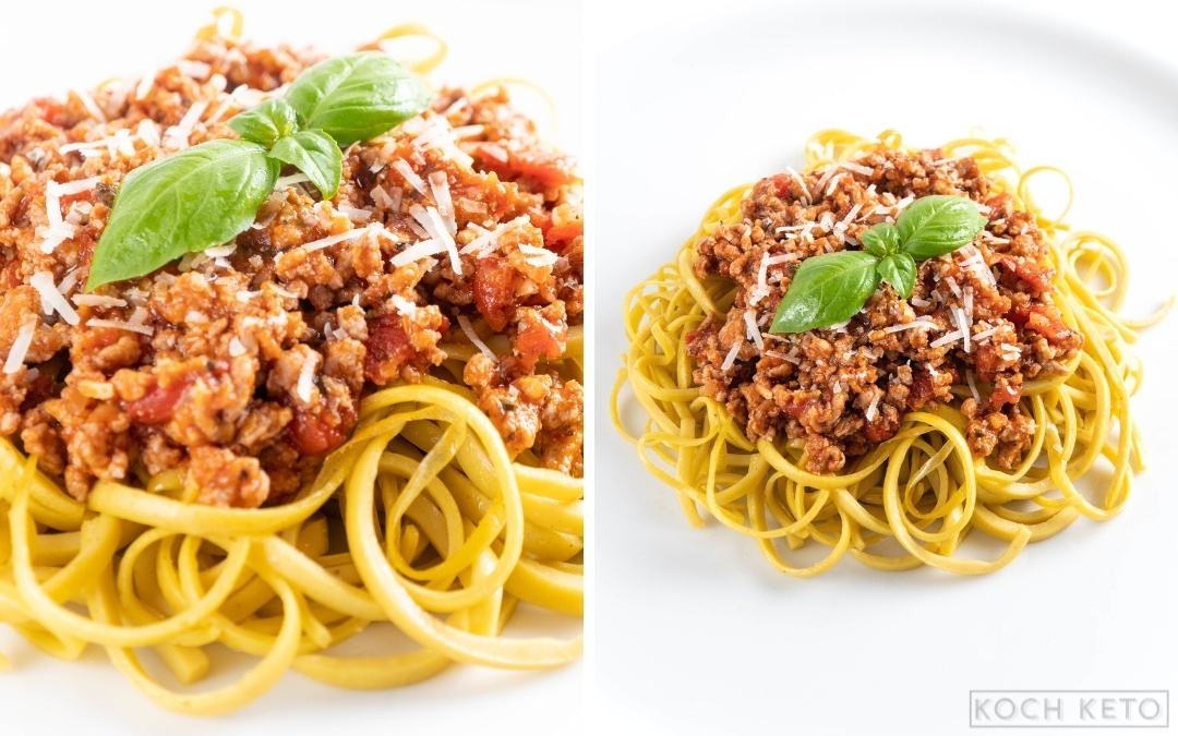 Keto Spaghetti Bolognese lecker wie das Original aber ohne Kohlenhydrate Desktop Image Collage