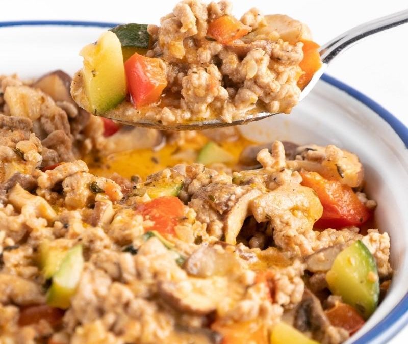 Keto Hackfleisch-Gemüse-Pfanne