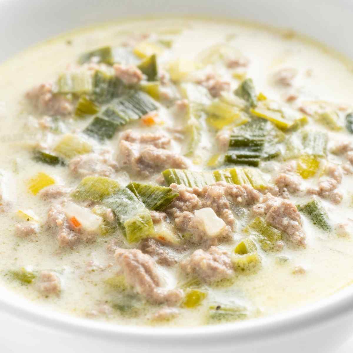 Keto Käse-Lauch-Suppe neue Bilder Mobile Featured Image