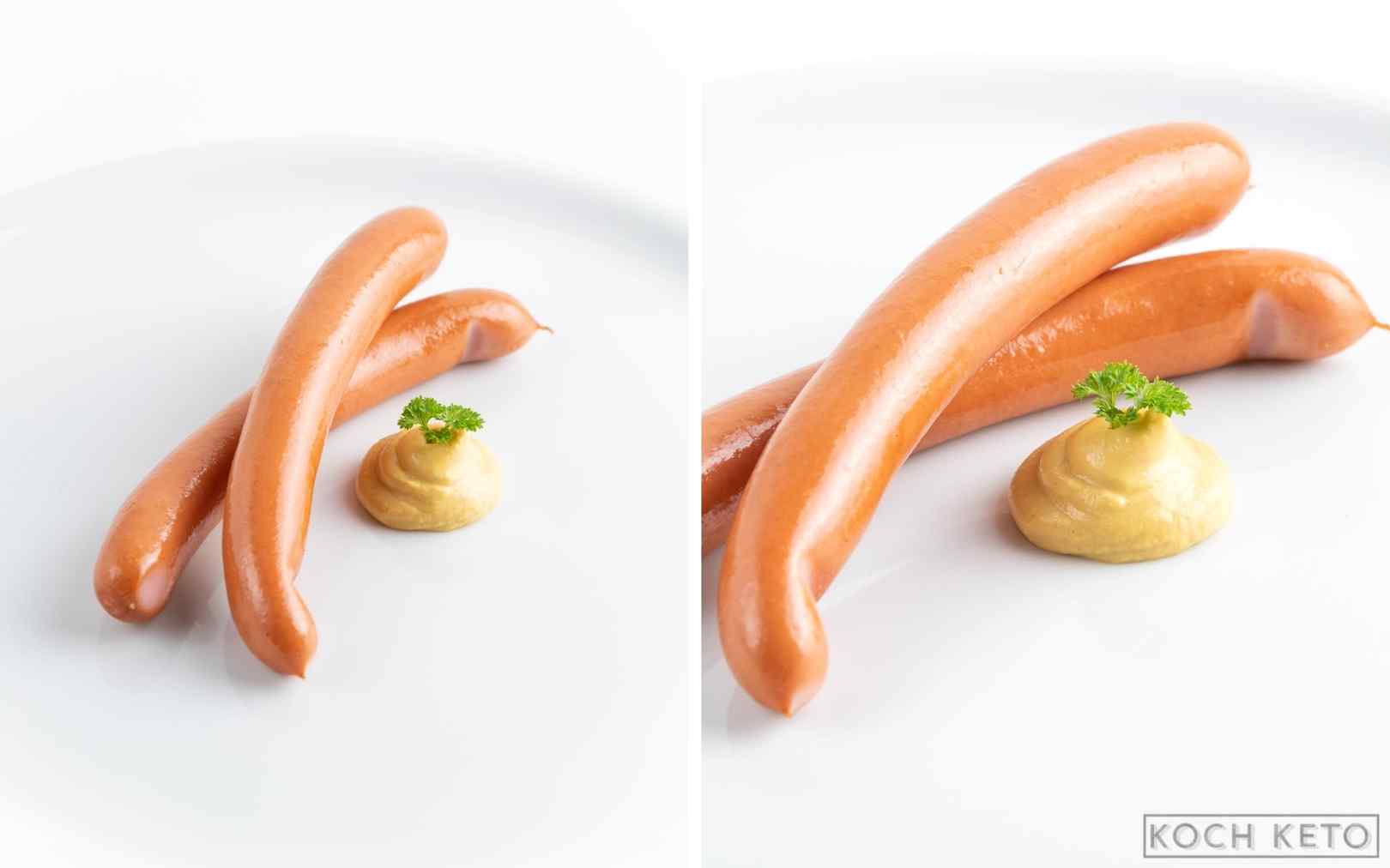 Schneller Low Carb Snack: Wiener Würstchen mit Senf ohne Kohlenhydrate Desktop Featured Image