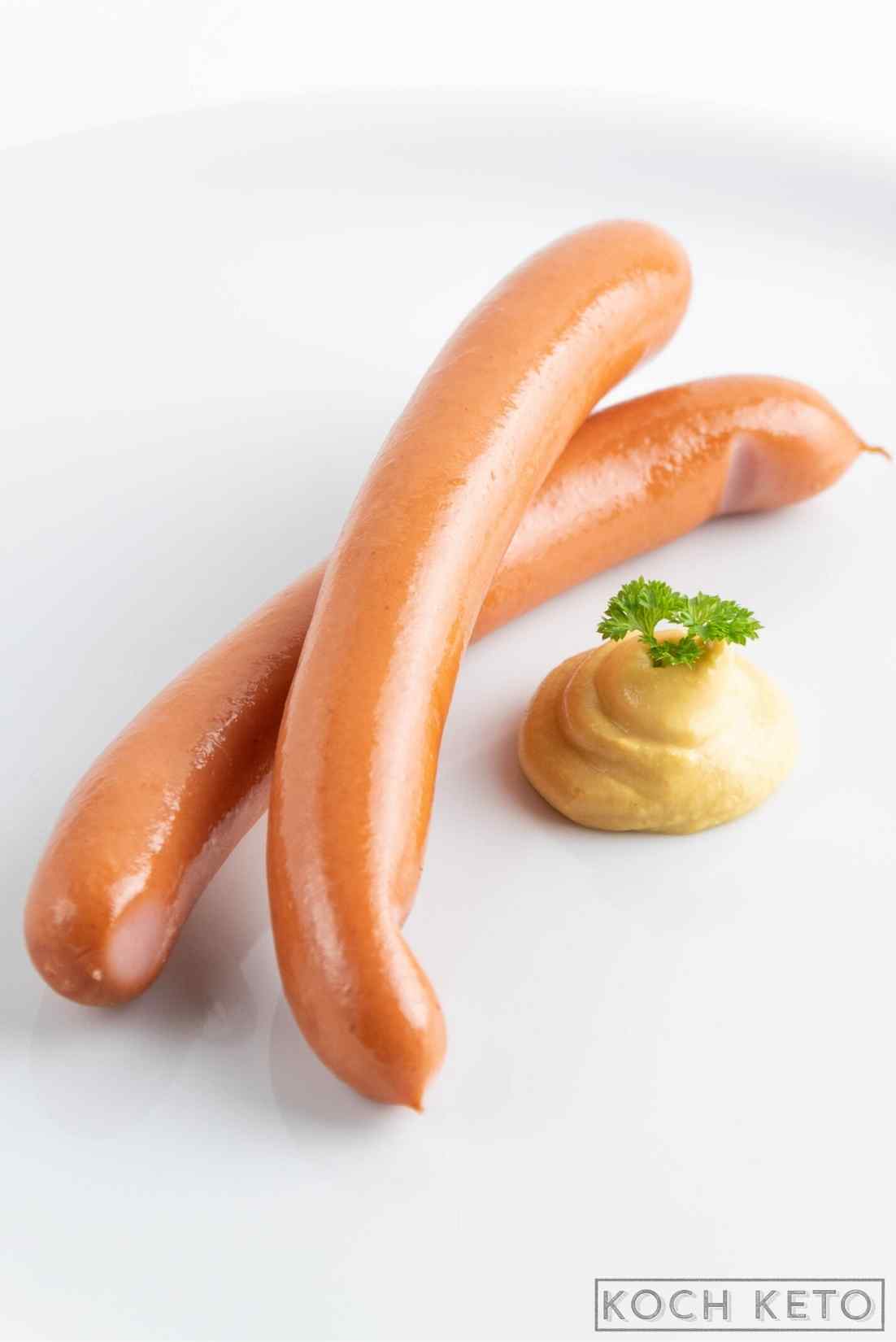Schneller Low Carb Snack: Wiener Würstchen mit Senf ohne Kohlenhydrate Image #1