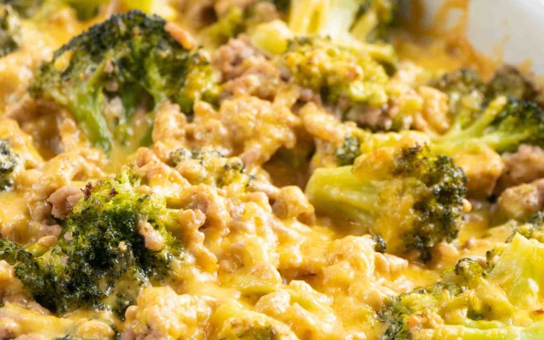 Keto Brokkoli-Hackfleisch-Auflauf