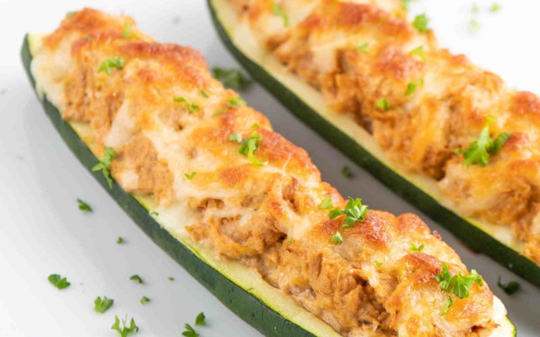 Gefüllte Keto Zucchinis mit Thunfisch